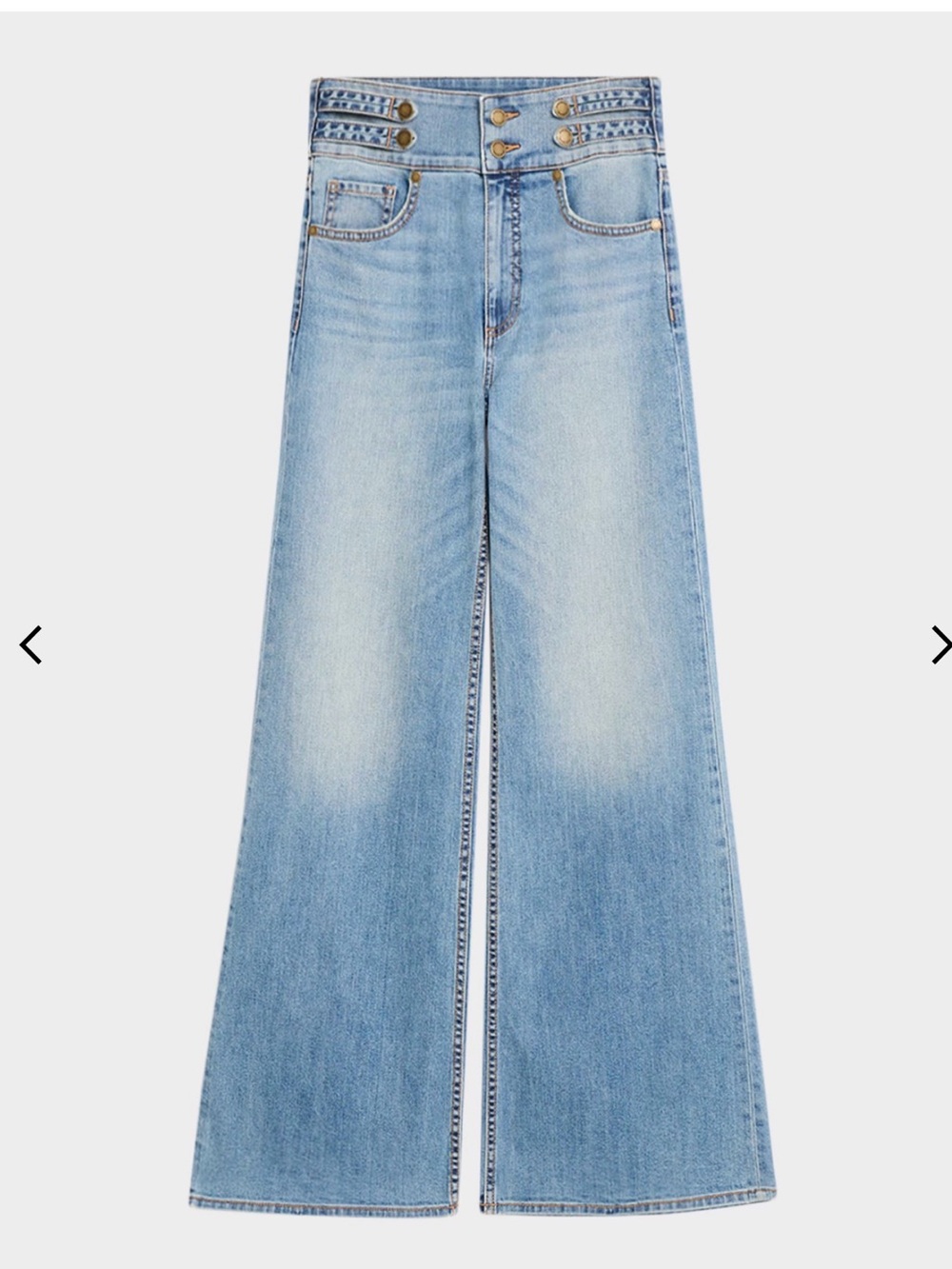 Ramy Brook Liv Double-Button Wide-Leg Women’s Jeans 28 x 27 (hemmed)